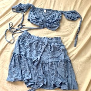 Two piece off the shoulder outfit never worn